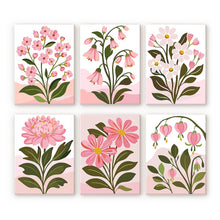 Carica l'immagine nel visualizzatore di Gallery, Mini Set Dipingere con i numeri 15x20cm (6 pezzi) - Fiori Rosa Figured'Art