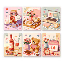 Carica l'immagine nel visualizzatore di Gallery, Mini Set Dipingere con i numeri 15x20cm (6 pezzi) - San Valentino Figured'Art