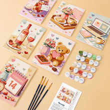 Carica l'immagine nel visualizzatore di Gallery, Mini Set Dipingere con i numeri 15x20cm (6 pezzi) - San Valentino