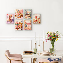 Carica l'immagine nel visualizzatore di Gallery, Mini Set Dipingere con i numeri 15x20cm (6 pezzi) - San Valentino