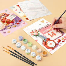 Carica l'immagine nel visualizzatore di Gallery, Mini Set Dipingere con i numeri 15x20cm (6 pezzi) - San Valentino