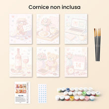 Carica l'immagine nel visualizzatore di Gallery, Mini Set Dipingere con i numeri 15x20cm (6 pezzi) - San Valentino