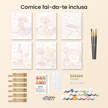 Carica l'immagine nel visualizzatore di Gallery, Mini Set Dipingere con i numeri 15x20cm (6 pezzi) - San Valentino