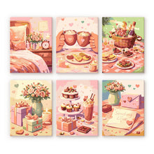 Carica l'immagine nel visualizzatore di Gallery, Mini Set Dipingere con i numeri 15x20cm (6 pezzi) - Regali d'Amore Figured'Art