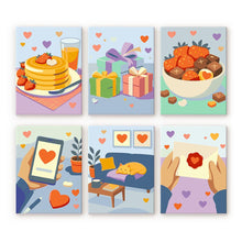 Carica l'immagine nel visualizzatore di Gallery, Mini Set Dipingere con i numeri 15x20cm (6 pezzi) - Amore Quotidiano Figured'Art