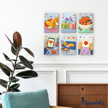 Carica l'immagine nel visualizzatore di Gallery, Mini Set Dipingere con i numeri 15x20cm (6 pezzi) - Amore Quotidiano