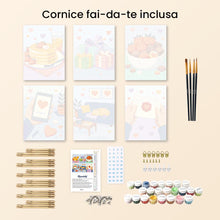 Carica l'immagine nel visualizzatore di Gallery, Mini Set Dipingere con i numeri 15x20cm (6 pezzi) - Amore Quotidiano