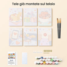 Carica l'immagine nel visualizzatore di Gallery, Mini Set Dipingere con i numeri 15x20cm (6 pezzi) - Amore Quotidiano