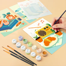 Carica l'immagine nel visualizzatore di Gallery, Mini Set Dipingere con i numeri 15x20cm (6 pezzi) - Piccole Gioie