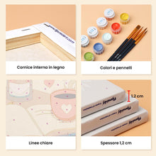 Carica l'immagine nel visualizzatore di Gallery, Mini Set Dipingere con i numeri 15x20cm (6 pezzi) - Piccole Gioie