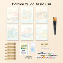Carica l'immagine nel visualizzatore di Gallery, Mini Set Dipingere con i numeri 15x20cm (6 pezzi) - Piccole Gioie