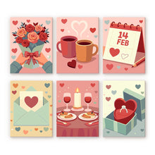 Carica l'immagine nel visualizzatore di Gallery, Mini Set Dipingere con i numeri 15x20cm (6 pezzi) - Momenti di Felicità Figured'Art