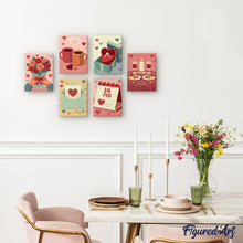 Carica l'immagine nel visualizzatore di Gallery, Mini Set Dipingere con i numeri 15x20cm (6 pezzi) - Momenti di Felicità