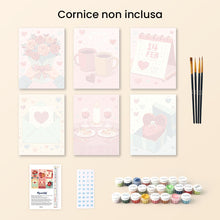 Carica l'immagine nel visualizzatore di Gallery, Mini Set Dipingere con i numeri 15x20cm (6 pezzi) - Momenti di Felicità
