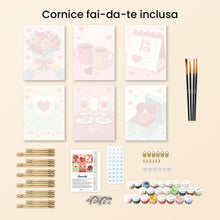 Carica l'immagine nel visualizzatore di Gallery, Mini Set Dipingere con i numeri 15x20cm (6 pezzi) - Momenti di Felicità