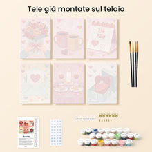 Carica l'immagine nel visualizzatore di Gallery, Mini Set Dipingere con i numeri 15x20cm (6 pezzi) - Momenti di Felicità