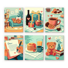 Carica l'immagine nel visualizzatore di Gallery, Mini Set Dipingere con i numeri 15x20cm (6 pezzi) - Pensieri d'Amore Figured'Art