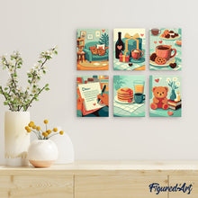 Carica l'immagine nel visualizzatore di Gallery, Mini Set Dipingere con i numeri 15x20cm (6 pezzi) - Pensieri d'Amore