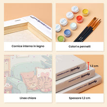 Carica l'immagine nel visualizzatore di Gallery, Mini Set Dipingere con i numeri 15x20cm (6 pezzi) - Pensieri d'Amore