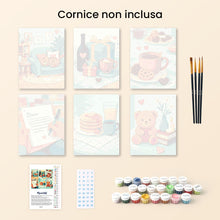 Carica l'immagine nel visualizzatore di Gallery, Mini Set Dipingere con i numeri 15x20cm (6 pezzi) - Pensieri d'Amore