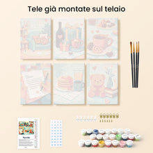 Carica l'immagine nel visualizzatore di Gallery, Mini Set Dipingere con i numeri 15x20cm (6 pezzi) - Pensieri d'Amore