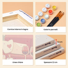 Carica l'immagine nel visualizzatore di Gallery, Mini Set Dipingere con i numeri 15x20cm (6 pezzi) - Romanticismo e Amore
