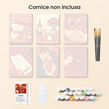 Carica l'immagine nel visualizzatore di Gallery, Mini Set Dipingere con i numeri 15x20cm (6 pezzi) - Romanticismo e Amore
