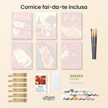 Carica l'immagine nel visualizzatore di Gallery, Mini Set Dipingere con i numeri 15x20cm (6 pezzi) - Romanticismo e Amore