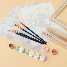 Carica l'immagine nel visualizzatore di Gallery, Mini Set Dipingere con i numeri 15x20cm (6 pezzi) - Gatto Stile Van Gogh