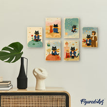 Carica l'immagine nel visualizzatore di Gallery, Mini Set Dipingere con i numeri 15x20cm (6 pezzi) - Gattino