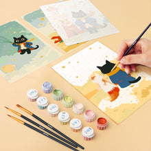 Carica l'immagine nel visualizzatore di Gallery, Mini Set Dipingere con i numeri 15x20cm (6 pezzi) - Gattino
