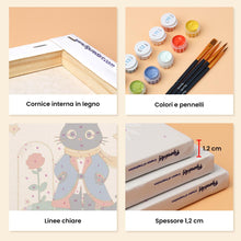 Carica l'immagine nel visualizzatore di Gallery, Mini Set Dipingere con i numeri 15x20cm (6 pezzi) - Gattino