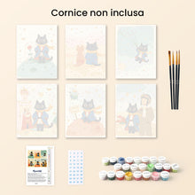 Carica l'immagine nel visualizzatore di Gallery, Mini Set Dipingere con i numeri 15x20cm (6 pezzi) - Gattino