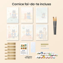Carica l'immagine nel visualizzatore di Gallery, Mini Set Dipingere con i numeri 15x20cm (6 pezzi) - Gattino