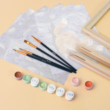 Carica l'immagine nel visualizzatore di Gallery, Mini Set Dipingere con i numeri 15x20cm (6 pezzi) - Gatti Notte Stellata