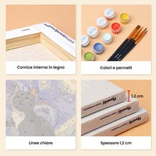 Carica l'immagine nel visualizzatore di Gallery, Mini Set Dipingere con i numeri 15x20cm (6 pezzi) - Gatti Notte Stellata