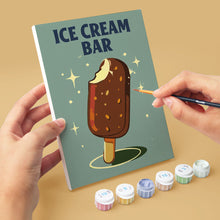 Carica l'immagine nel visualizzatore di Gallery, Mini Set Dipingere con i numeri 15x20cm (6 pezzi) - Gelati Vintage