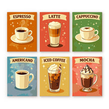 Carica l'immagine nel visualizzatore di Gallery, Mini Set Dipingere con i numeri 15x20cm (6 pezzi) - Caffè Classico Figured'Art