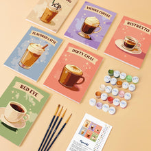 Carica l'immagine nel visualizzatore di Gallery, Mini Set Dipingere con i numeri 15x20cm (6 pezzi) - Caffè del Mondo