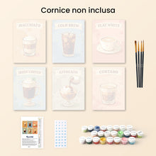 Carica l'immagine nel visualizzatore di Gallery, Mini Set Dipingere con i numeri 15x20cm (6 pezzi) - Caffè Speciali