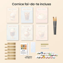 Carica l'immagine nel visualizzatore di Gallery, Mini Set Dipingere con i numeri 15x20cm (6 pezzi) - Caffè Speciali