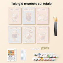 Carica l'immagine nel visualizzatore di Gallery, Mini Set Dipingere con i numeri 15x20cm (6 pezzi) - Caffè Speciali