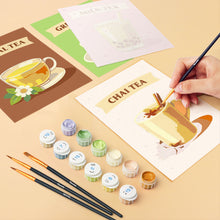 Carica l'immagine nel visualizzatore di Gallery, Mini Set Dipingere con i numeri 15x20cm (6 pezzi) - Tè del Mondo