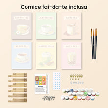 Carica l'immagine nel visualizzatore di Gallery, Mini Set Dipingere con i numeri 15x20cm (6 pezzi) - Tè del Mondo