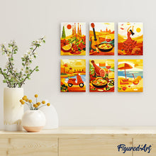 Carica l'immagine nel visualizzatore di Gallery, Mini Set Dipingere con i numeri 15x20cm (6 pezzi) - Spagna Vibrante