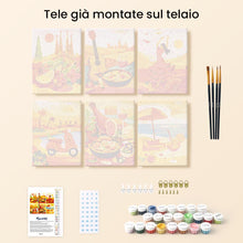Carica l'immagine nel visualizzatore di Gallery, Mini Set Dipingere con i numeri 15x20cm (6 pezzi) - Spagna Vibrante
