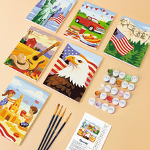 Carica l'immagine nel visualizzatore di Gallery, Mini Set Dipingere con i numeri 15x20cm (6 pezzi) - Ciao USA