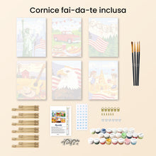 Carica l'immagine nel visualizzatore di Gallery, Mini Set Dipingere con i numeri 15x20cm (6 pezzi) - Ciao USA