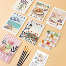 Carica l'immagine nel visualizzatore di Gallery, Mini Set Dipingere con i numeri 15x20cm (6 pezzi) - Francia Chic