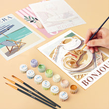 Carica l'immagine nel visualizzatore di Gallery, Mini Set Dipingere con i numeri 15x20cm (6 pezzi) - Francia Chic